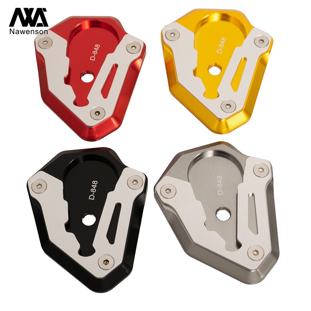 Plaque de Support de coussinet d'extension de béquille d'agrandisseur de pied en aluminium de CNC de moto pour Ducati 848 1098 1198