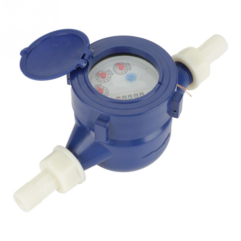 1 Set DN15 jardín casa de plástico de agua fría medidor único flujo de agua mojada de herramienta de medición ajustable Rotary contra