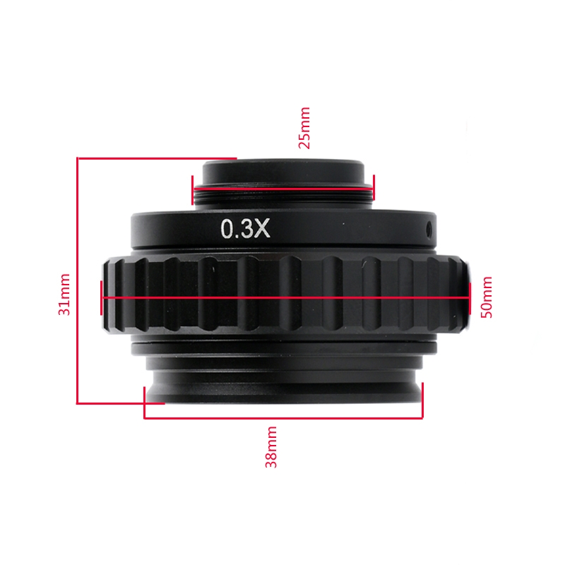 0,3X 0,35X 0,4X 0,5X Adapter Objektiv 38mm Zu C-montieren Stecker 1X Trinokular Stereo Mikroskop Rohr für Digital Kamera Fokussierung: Orange