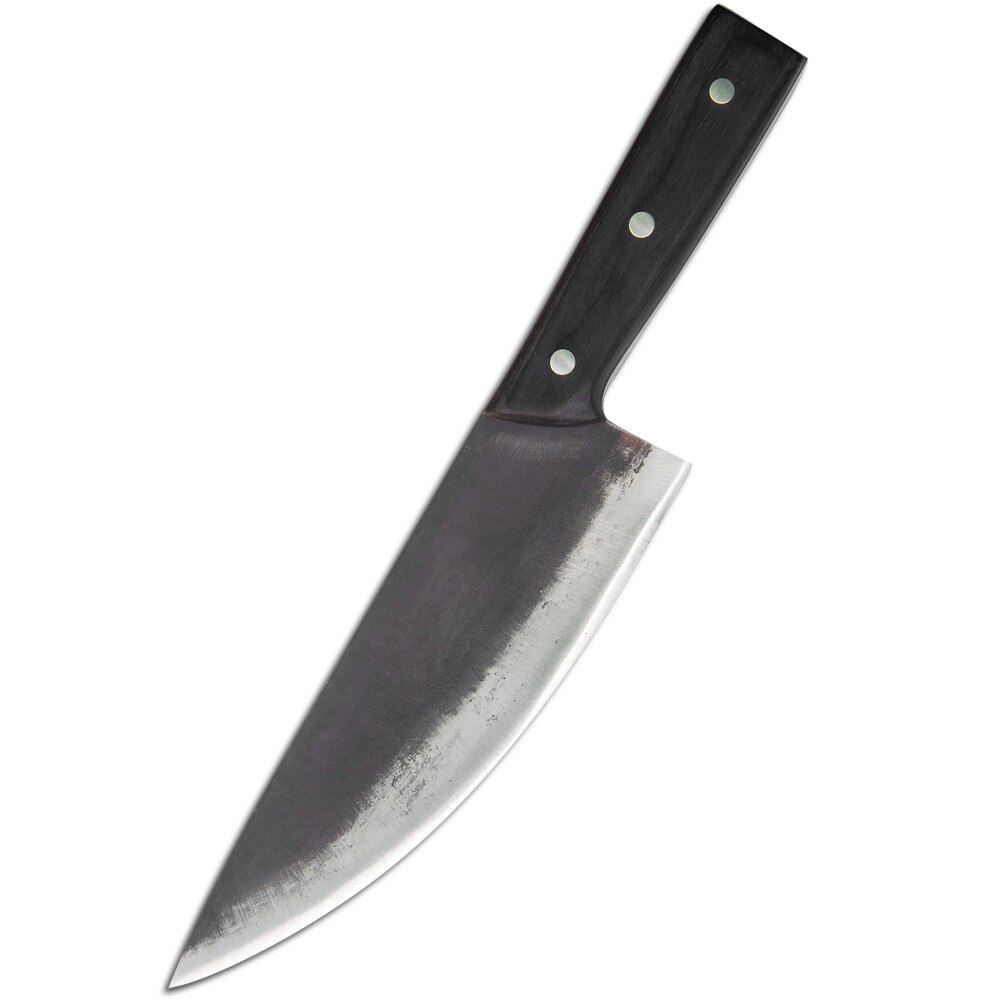 Xyj 5.5 '' smedet håndlavet stål skærekniv med høj kulstofindhold fuld tang slagterben kød kylling køkkenredskaber kinesisk stil: E .8 kokskniv