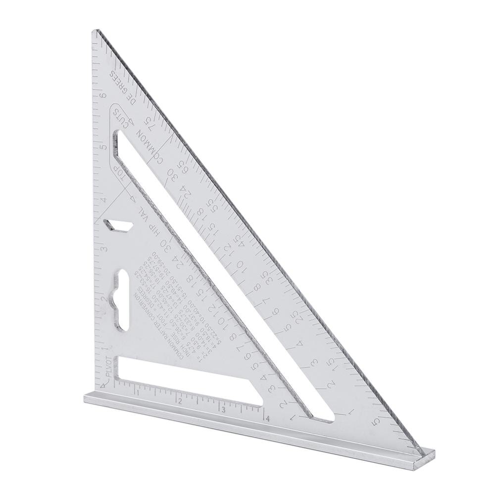 7/12inch High-Precision Triangle Ruler for Woodworking Aluminum Alloy Quick Read Square Layout Gauge Measuring Tool Ruler: b  7inch