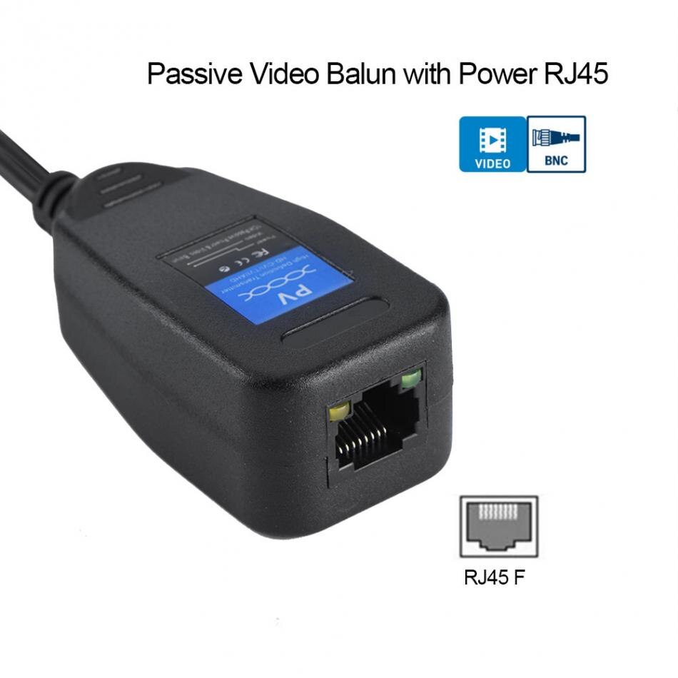 Video Balun, passieve video en power transceiver, 2 units zender en Video Balun, passieve video en power transceiver, 2 units zender en