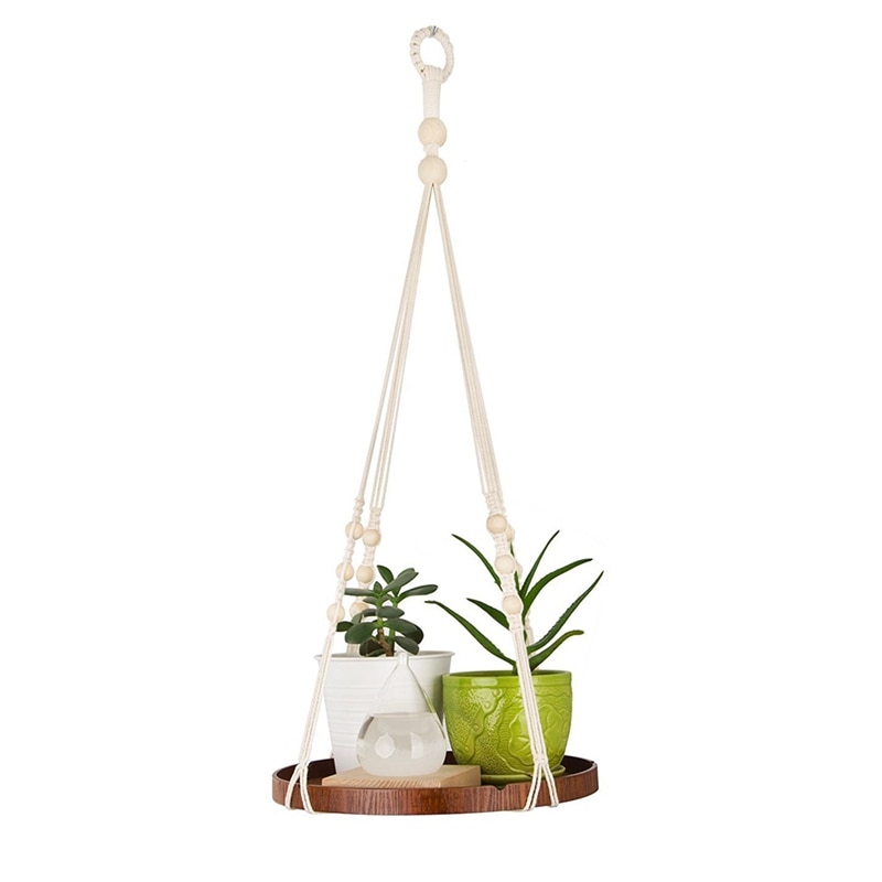 Macramé para planta-maceta colgante para interior-maceta decorativa para flores-decoración Bohemia para el hogar Boho, en caja, para Suc