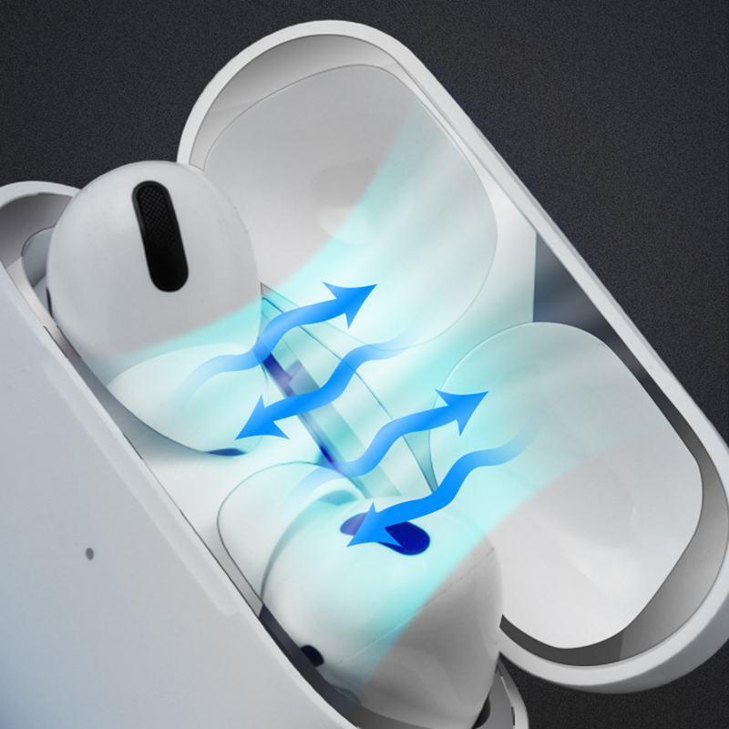 Ultra Dünne Haut Schutzhülle Metall Film Aufkleber Eisen Späne Staub Schutz Für AirPods Pro Staub-proof Schutz Film air schoten