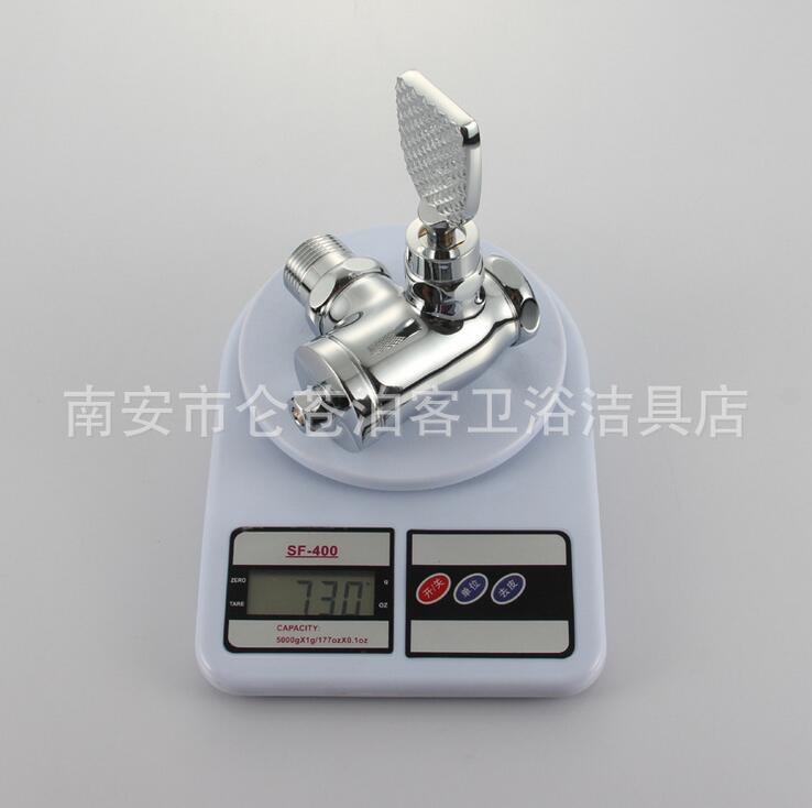 Copper delay valve stool flushing valve, Foot-pressing type public toilet/WC flush valve, Wall mounted urinal flush valve chrome