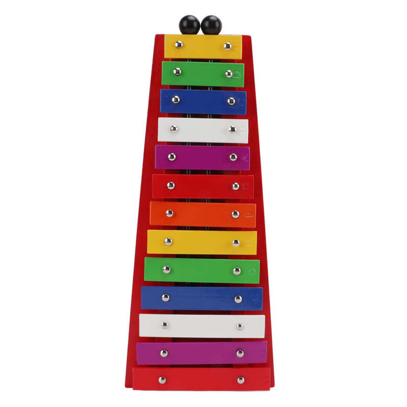 Colorful Xylophone Aluminum Birch 13 Tones Xylophone Glockenspiel for Creating Music Percussion Musical Instruments