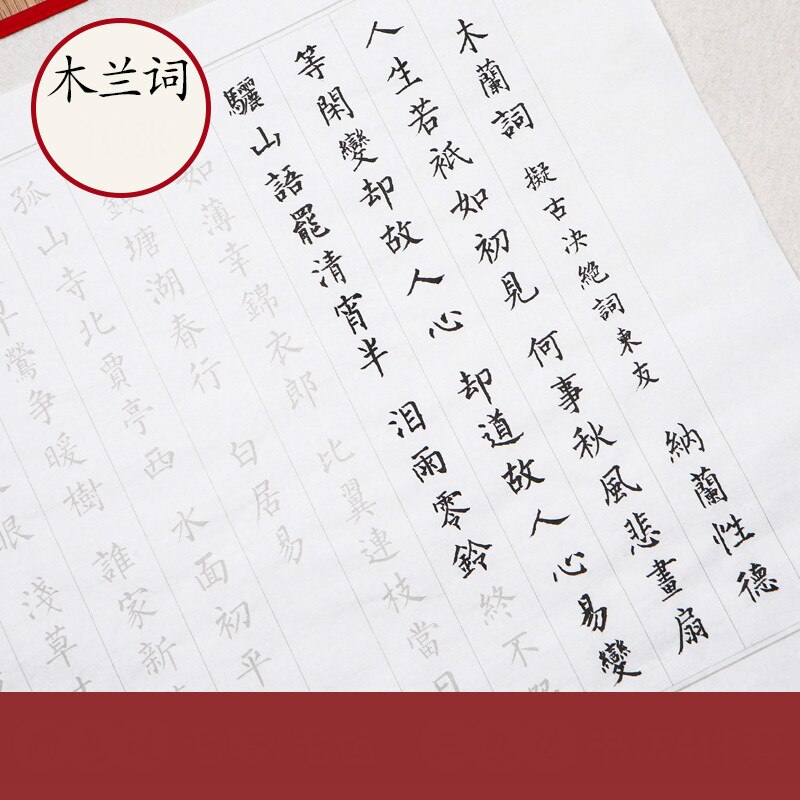 Chinese Brush Calligraphy Practice Copybooks Chinese 60sheets Small Regular Script Heart Sutra Poem Copybooks for Beginner