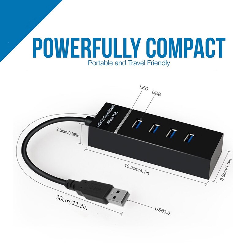 Usb Hub 3 0 Multi Usb-poort Adaptateur Voor Macbook Air Computer Accessoires 4 Poorten 5Gbps High Speed Usb splitter Ruimer Adapter