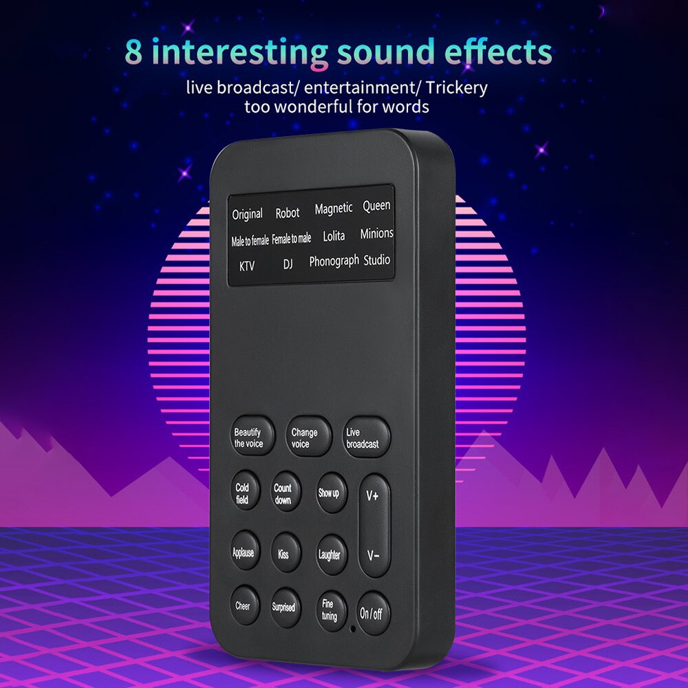 Portable Voice Converter Microphone Camouflage 4 Voice Conversion Modes PC Phone Sound Card Converter Voice Converter