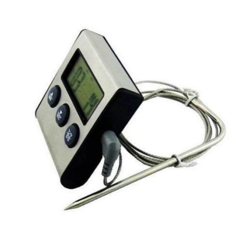 1pcs -50~300 degrees Celsius LCD Digital Probe Oven Thermometer Kitchen Timer Cooking BBQ Clock Alarm Sensor