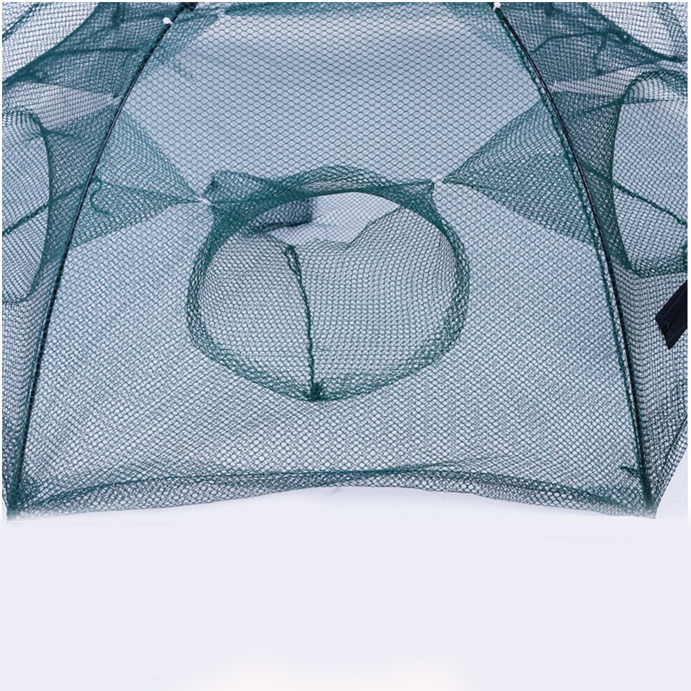 Holes Folded Portable Hexagon Fishing Net Crayfish Fish Automatic Trap For Crayfish Shrimp Carp Catcher Cages Mesh Nets X88G