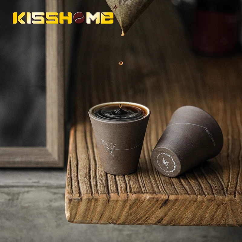 MHW-3Bomber Winter Kaffee Tassen 120ml Keramik Tassen Porzellan Barista Zubehör Werkzeuge wiederverwendbar Espresso Lungo Flache Weiß Latte