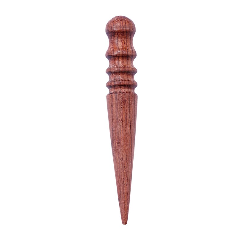 LMDZ-bruñidor de madera para manualidades, herramienta de bruñir, herramienta de artesanía de cuero, cortador de bordes de madera, redondo y plano