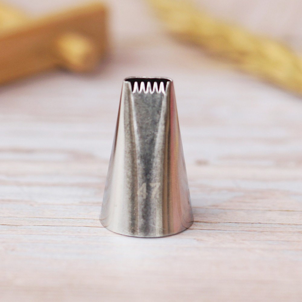 #47 Mand Weave Piping Nozzle Kleine Size Basketweave Decorating Tip Nozzle Bakken Tools Voor Gebak Bakvormen Icing Tip