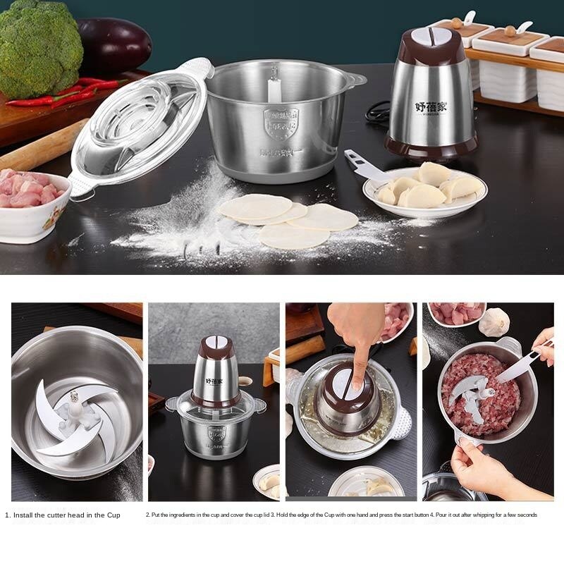 220V 3L high power electric meat grinder household multifunctional cooking machine