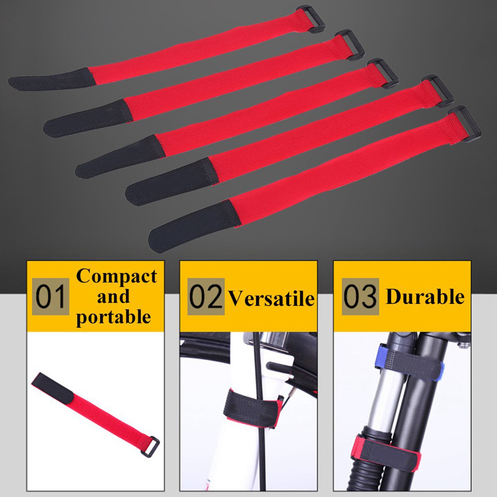 DUUTI 5Stck 25cm Fahrrad Lenker Gurt Rennrad Lenker Feste Band Fahrrad Krawatte Seil Radfahren Pumpe Wasser Flasche befestigungs Bands