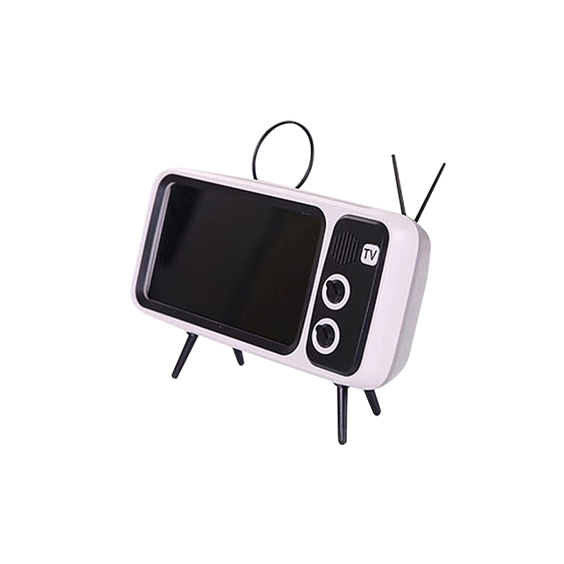 Draagbare Retro Tv Mobiele Telefoon Houder Stand Desktop Lui Beugel Monitor Houder Voor Mobiele Telefoon