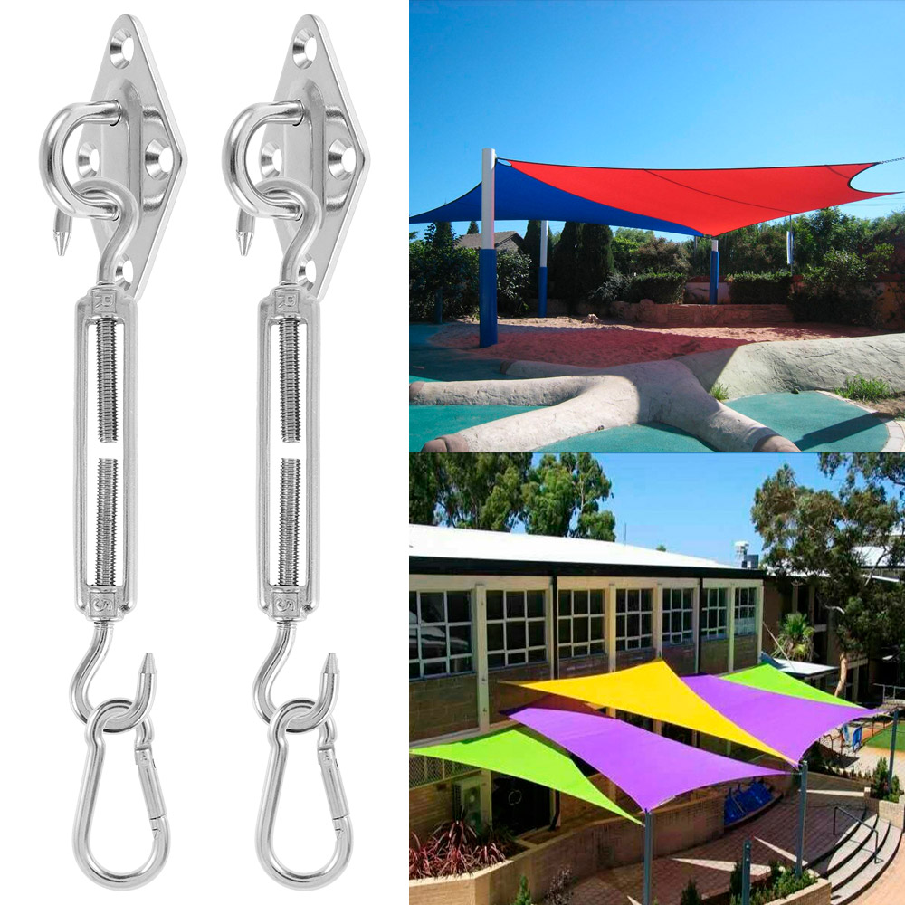 Edelstahl Heavy Duty Haken Garten Sonnenschutz Segel Befestigungsset Baldachin Markise Hardware Armaturen M5 Sonnenschutz Segel Befestigungsset