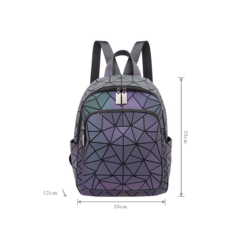 PVC Luminous Travel Backpacks Reflective Travel Bags female backpack boy girl student School bag For Teenager Backpack