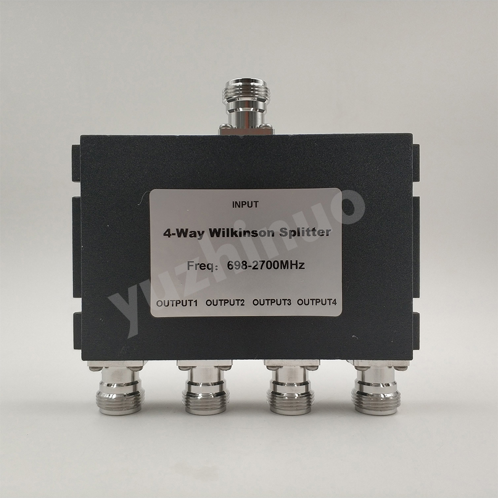 Divisor de 4 vías de 698 ~ 2700MHz divisor de fuente de alimentación hembra n-4 divisor para 2G 3G 4G amplificador de señal de teléfono celular repetidor amplificador de señal