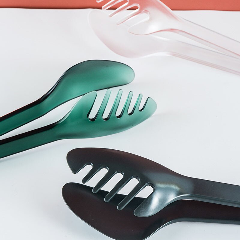 Pinzas de comida de Material para PC, cuchara para ensalada, accesorios para hornear, artículos para el hogar, utensilios de cocina, pinzas para pan