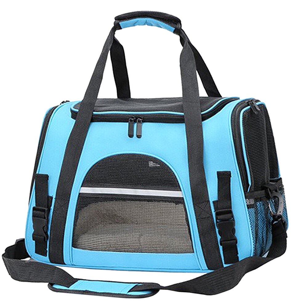 Pet Bag Bags Travel Cat Carrier Puppy Dog Mesh Multicolor Profession Products Outdoor Adjustable Nylon Box Activities Backpack: blue