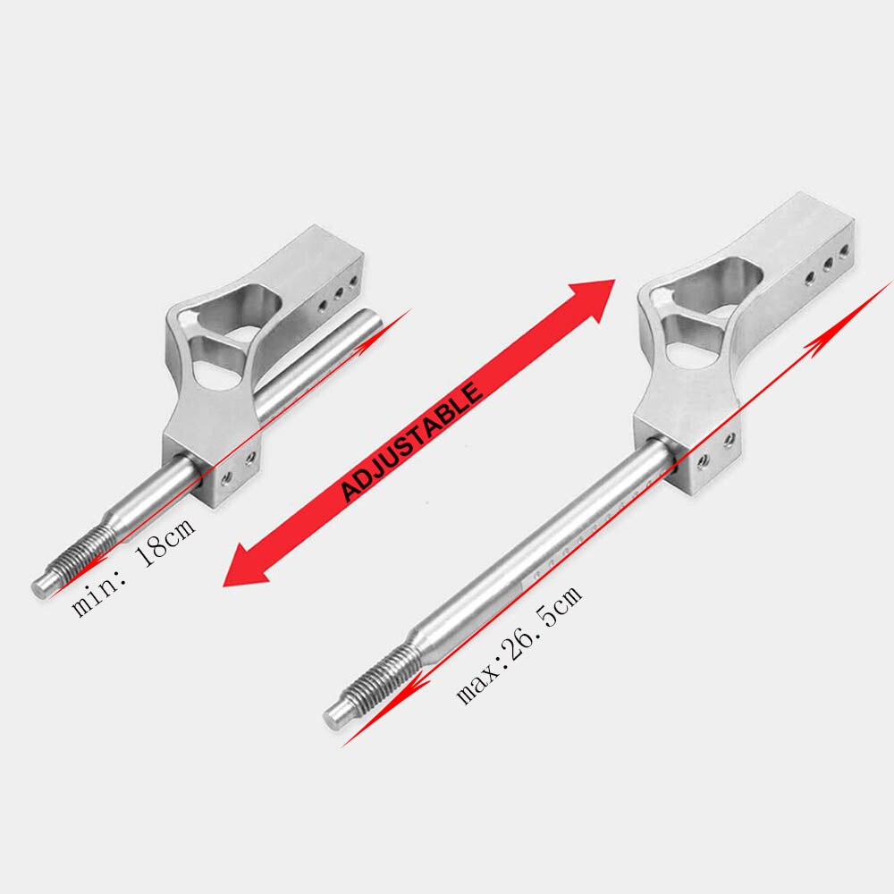 Universal Aluminium Adjustable Gear Shift Knob Extender Height Lever Extension Car Gear Shifter Extender with 8/10/12mm Adapters