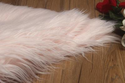 17 kleur beschikbaar 7 cm lange stapel mongoolse fur stof voor patchwork, imitatie pelliccia faux fur stof: 10