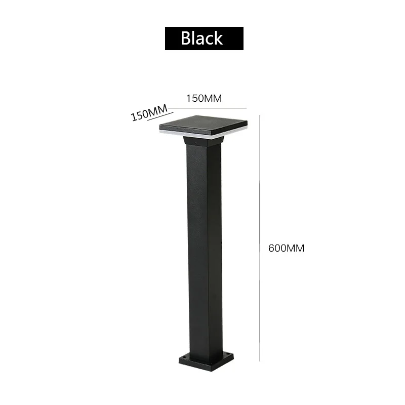 LED Outdoor Garten Lampe IP65 Wasserdicht Rasen Licht Villa Hof Pfad Landschaft Beleuchtung Straße Platz Aluminium Poller Lampen: Rot