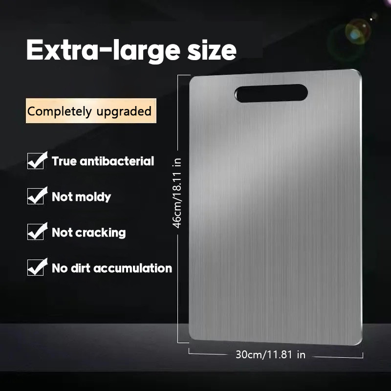 316 Stainless Steel Panel and Chopping Board Kitchen Household Thickened Double Sided Cutting Board Block Kneading Dough Board: green