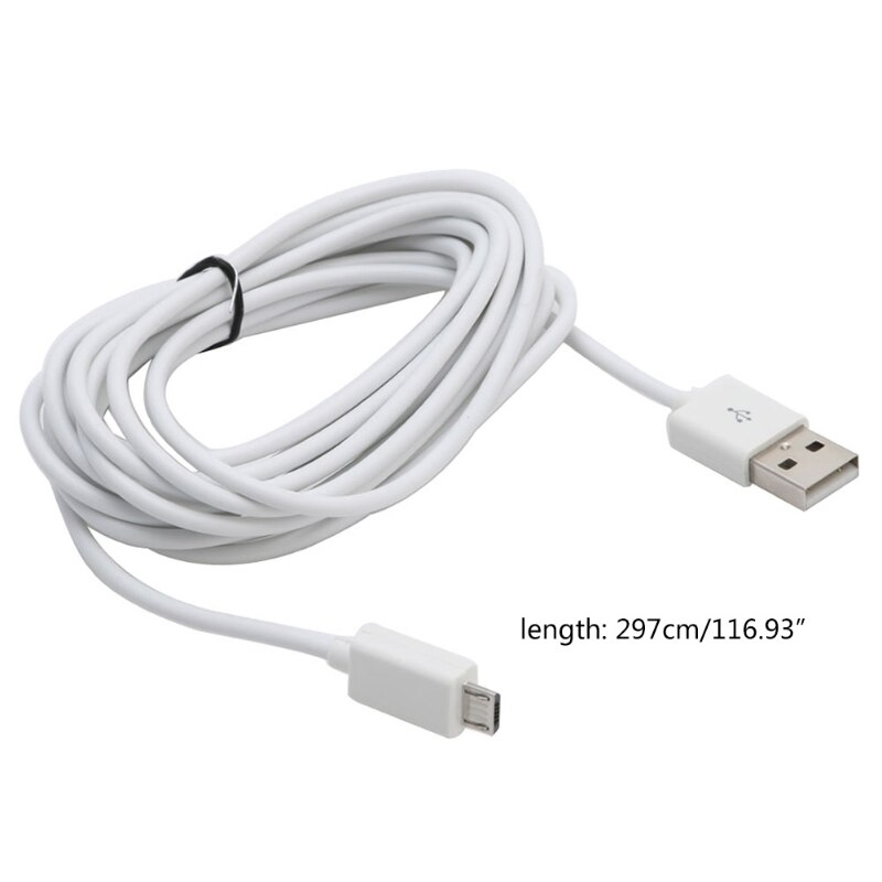 Long 3 Meter Micro USB Charge Charging Power Cable For PS4 Controllers