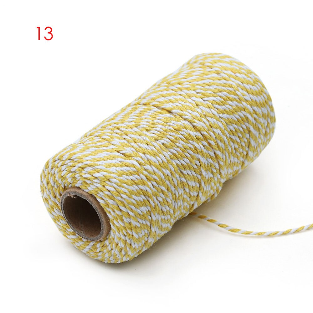 1 rol 100 meter 2- laags bakkerstouw touw katoenen koorden touw voor handgemaakte kerstverpakkingen doe-het-zelf knutselprojecten huisdecoratie: 13