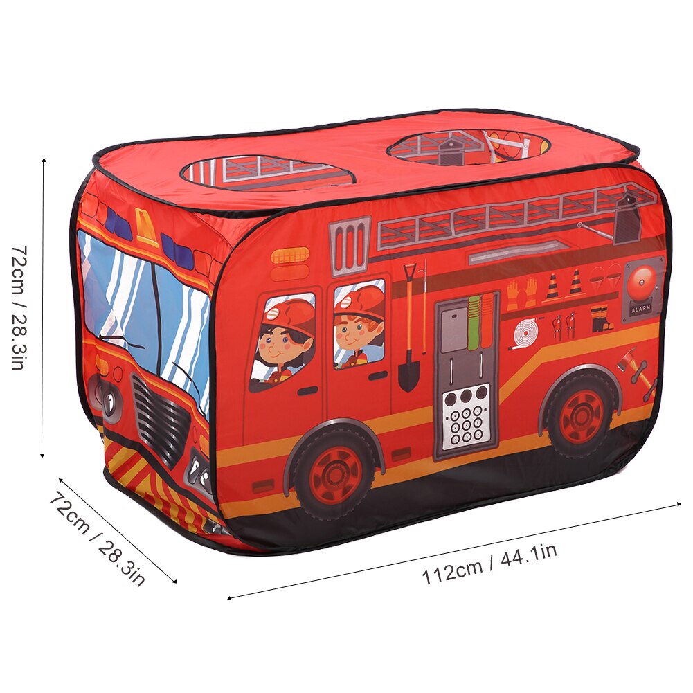 Kids Children Tent Popup Play Tent Toy Outdoor Foldable Playhouse Fire Truck Police Car Game House Bus Tent Indoor Outdoor Game: 1