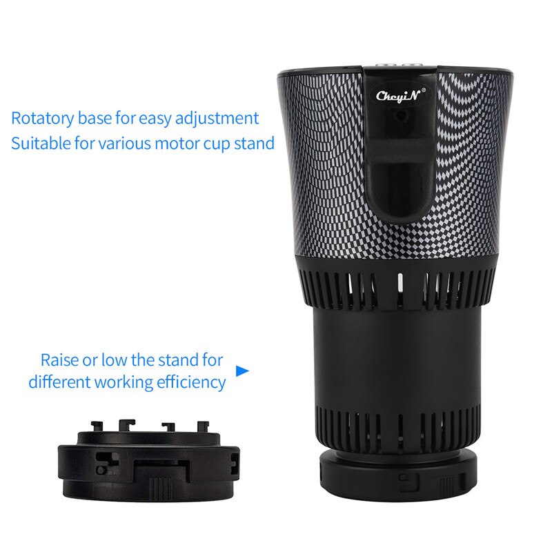 DC 12V 2 In 1 Cooling Heating Cup Rotated Adjustment Base Cooling Drinks Cup Coffee Warmer Cup Warm Cooler Mug Holder