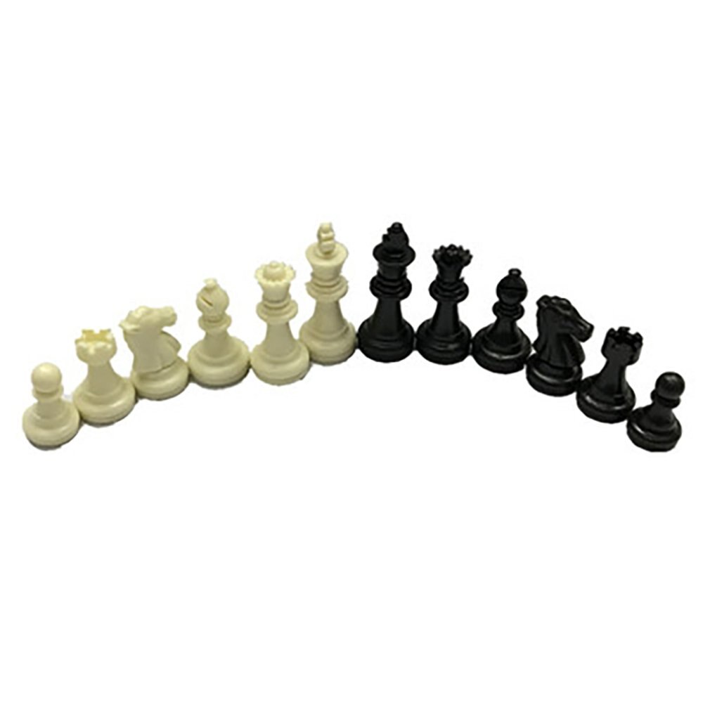 Piezas de ajedrez Medieval/ajedrez de plástico completo Chessmen International juego de ajedrez entretenimiento negro y blanco