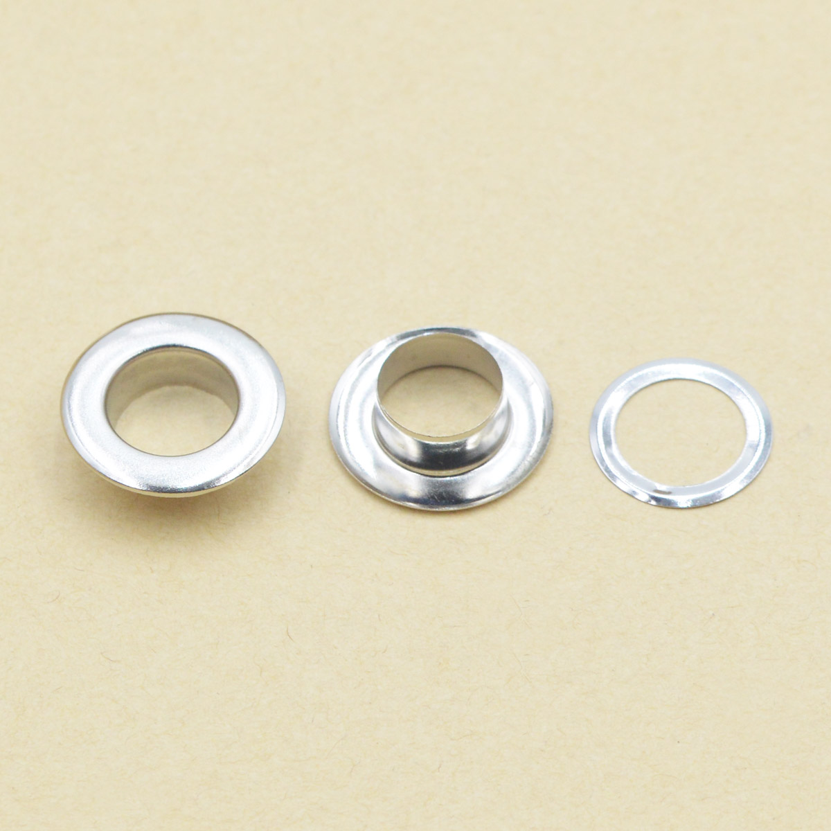 Matériau en laiton couleur argent 4mm 5mm 6mm 8mm 10mm 12mm œillet à œillet plat avec rondelle sacs artisanaux en cuir chaussures bouchon de ceinture