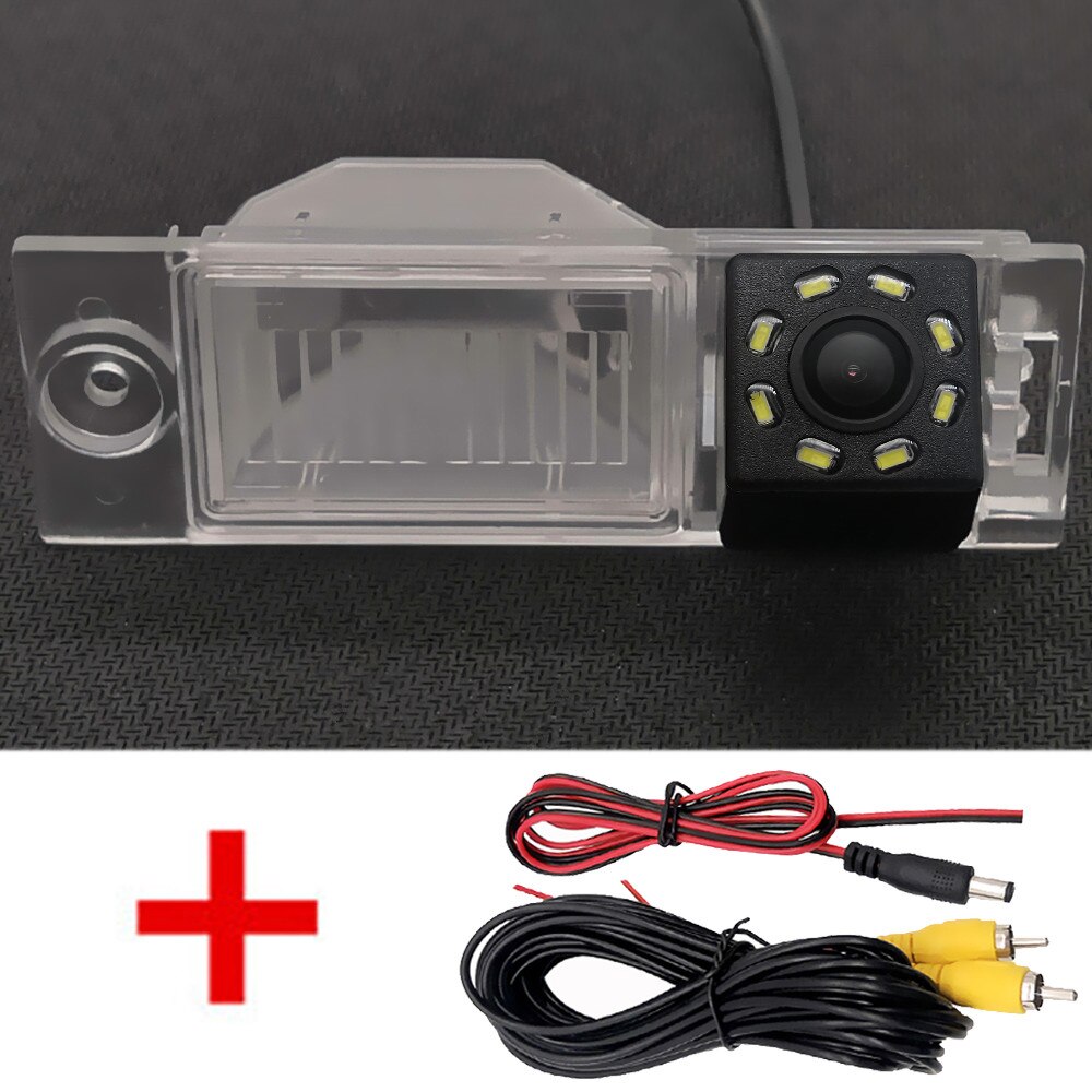 Fisheye HD Dynamic Trajectory Wireless Car Rear View Backup Camera For Hyundai IX35 Tucson SUV 3rd Generation: Wire 8LED / Dynamic Trajectory