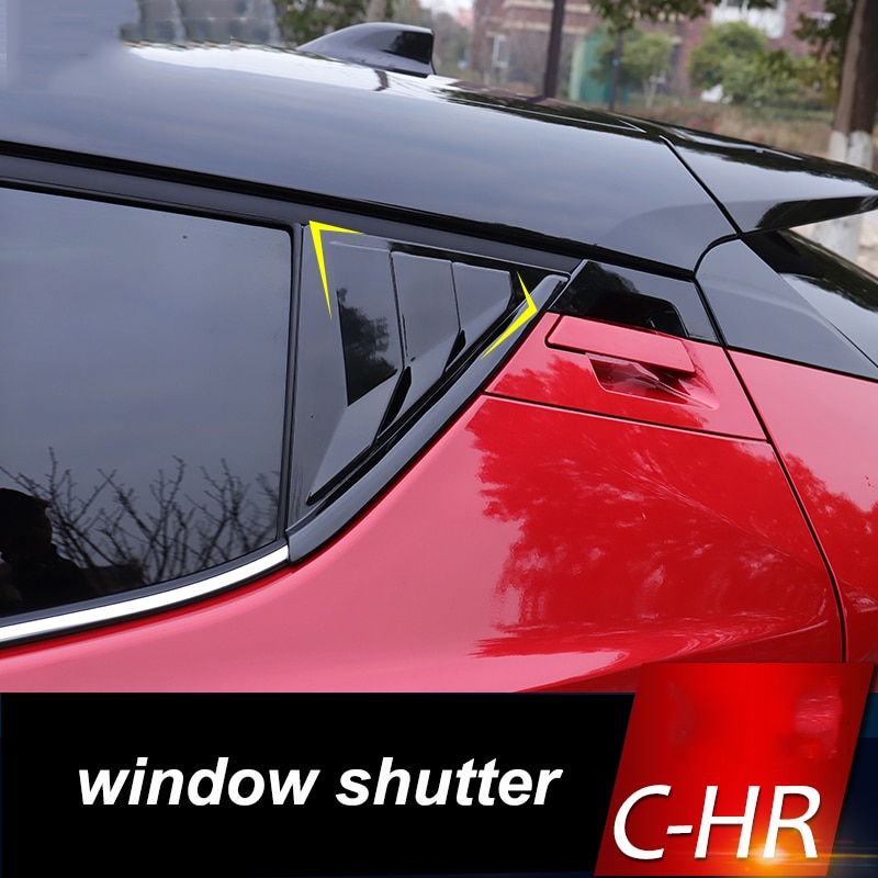 Lsrtw2017 Abs Car Rear Window Triangle Shutter Panel for Toyota C-hr Chr Carbon Fiber Accessories