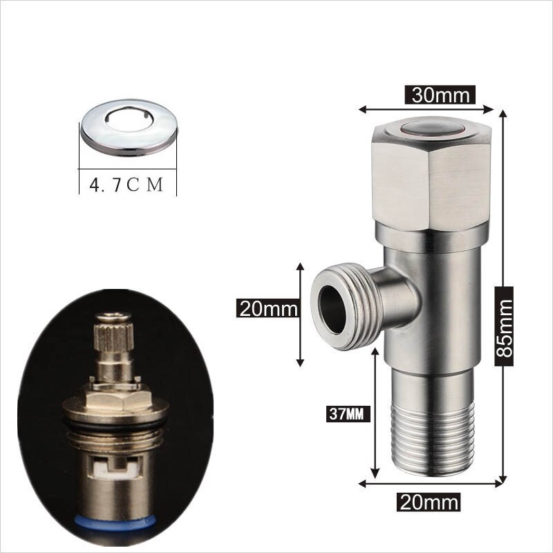 304 angle valve toilet copper valve kitchen sink tap triangle valve and cold angle valve toilet valve water heater