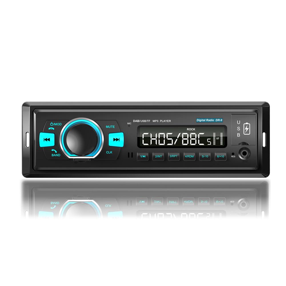 12V Single Din Bluetooth Car Stereo Radio Receiver Car Stereo Receiver Auto DAB/DAB+/FM Receiver USB MP3 Multimedia Player