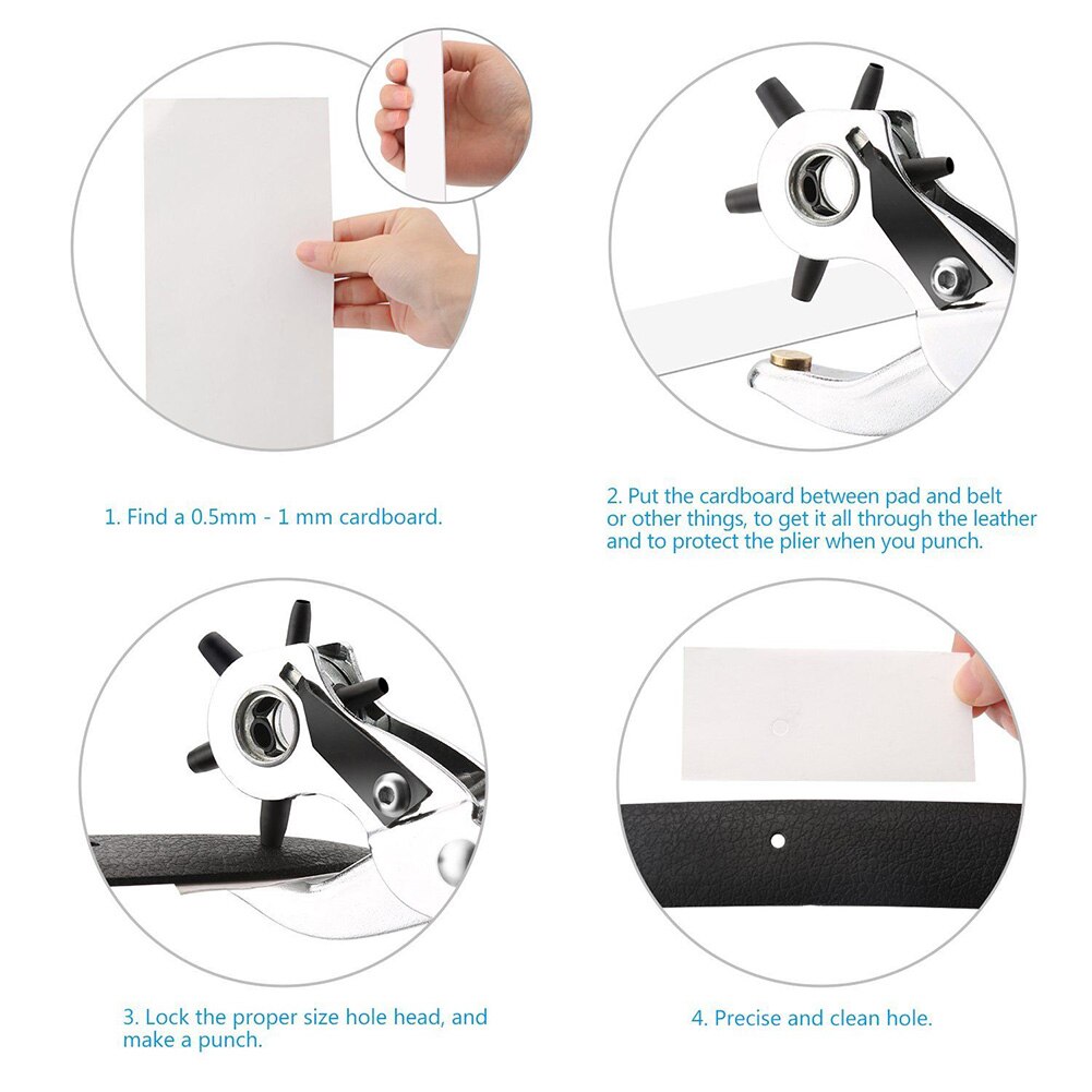Perceuse à trous pour ceinture en cuir | Outil de perçage, fabricant de trous, outils rotatifs rotatifs rotatifs DNJ998