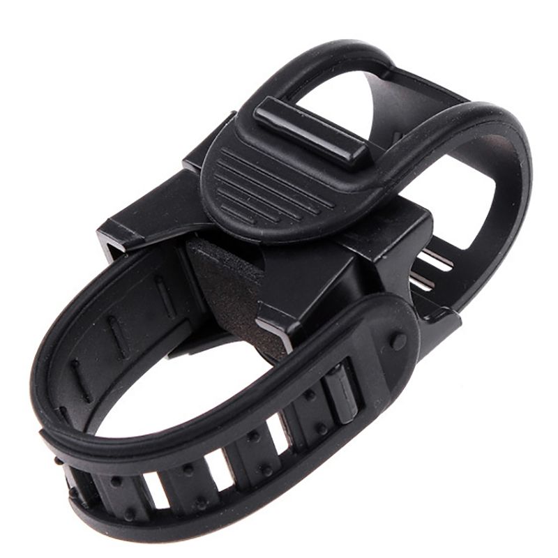 Flashlight Holder Clamp Bicycle Bike Torch Light Mounting Bracket Soft Rubber Adjustable Bicycle Handlebar Light Holder Clip