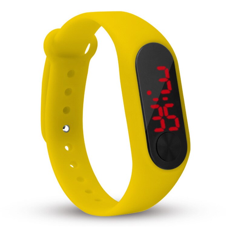 Simple ure til kvinder hånd ring ur led sports elektronisk ur reloj deportivo para ure til mænd: Gul