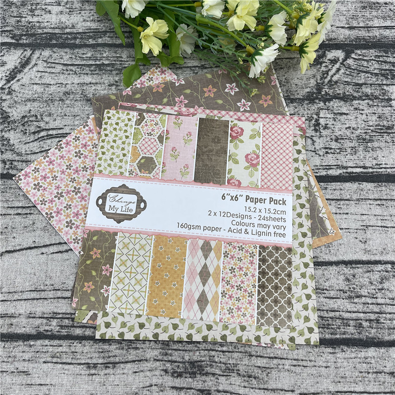 12pc my life paper Scrapbooking paper pack handmade craft paper craft Background pad