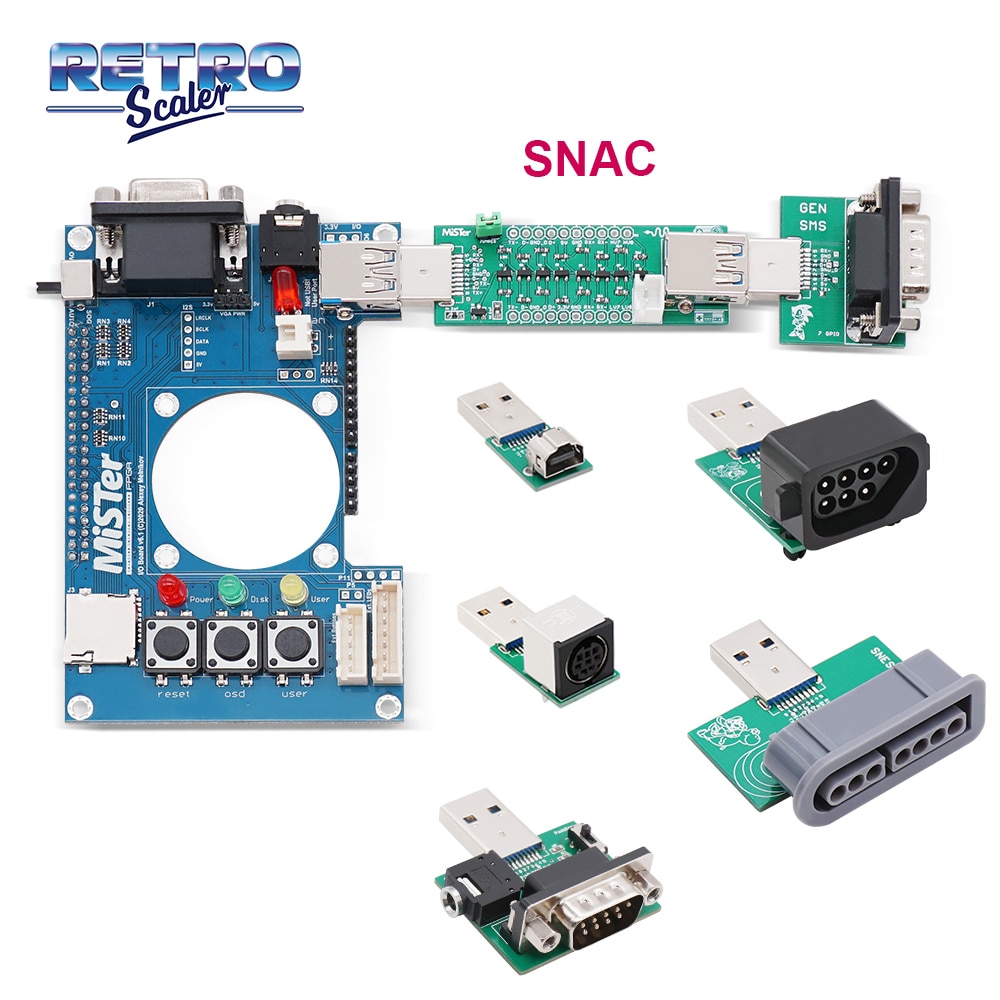 RetroScaler Manuelle Schweißen v 6,1 Mister I/O Board Analog Interface Unterstützung SNAC für Mister FPGA