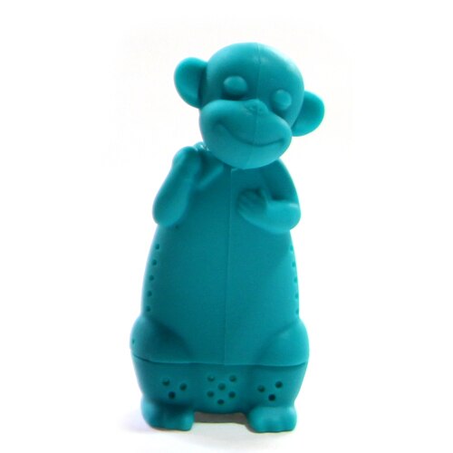 Cartoon Silicone Monkey Tea Infuser Tea Filter Diffuser Reusable Tea Strainer Spice Loose Tea Leaf Herbal Tool Teapot Teabags: blue