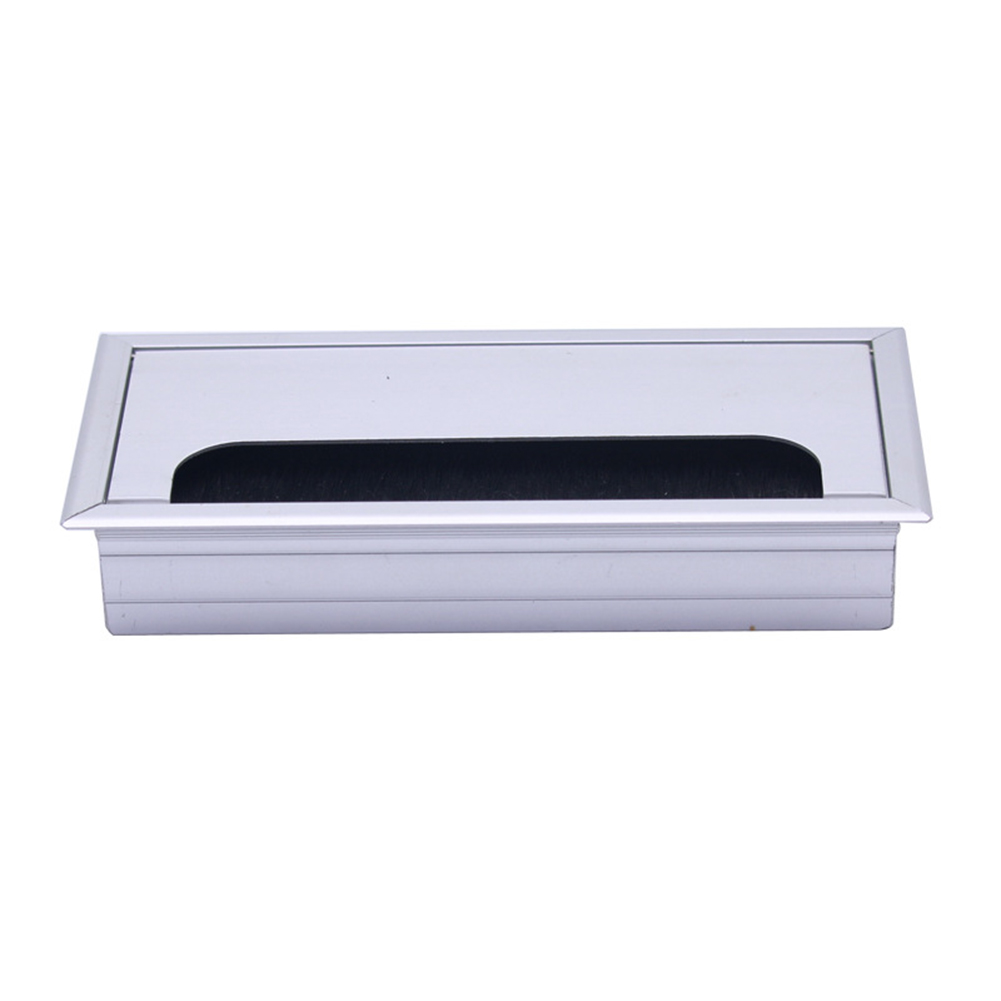 Aluminum Alloy Square Wire Hole Cover Desktop Computer Desk Threading Box TB