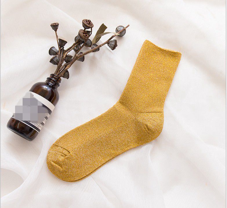 1 paar glänzend Lange Socken Herbst und Frühjahr Neue funkeln Harajuku Weichen frauen Elastische Strumpfwaren: 03