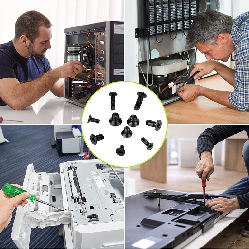 Kit de tornillos de repuesto para ordenador portátil, Mini tuercas de tornillo universales para Lenovo, Samsung, HP, herramientas de reparación, 500 unidades
