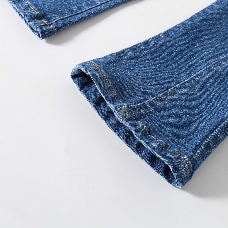 IENENS Boot Cut Pants Girl Stretch Jeans Kids Clothes 2-7 Years Children Denim Pants Spring Autumn Clothing Skinny Long Pants